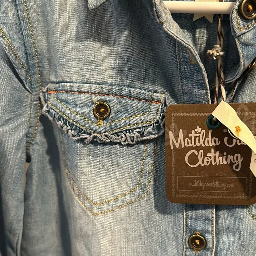Matilda Jane size 4‎ Lyle’s Button Down Denim Shirt
